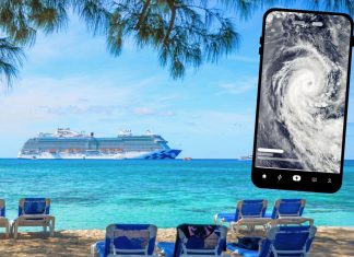 Princess cruise ship during hurricane season