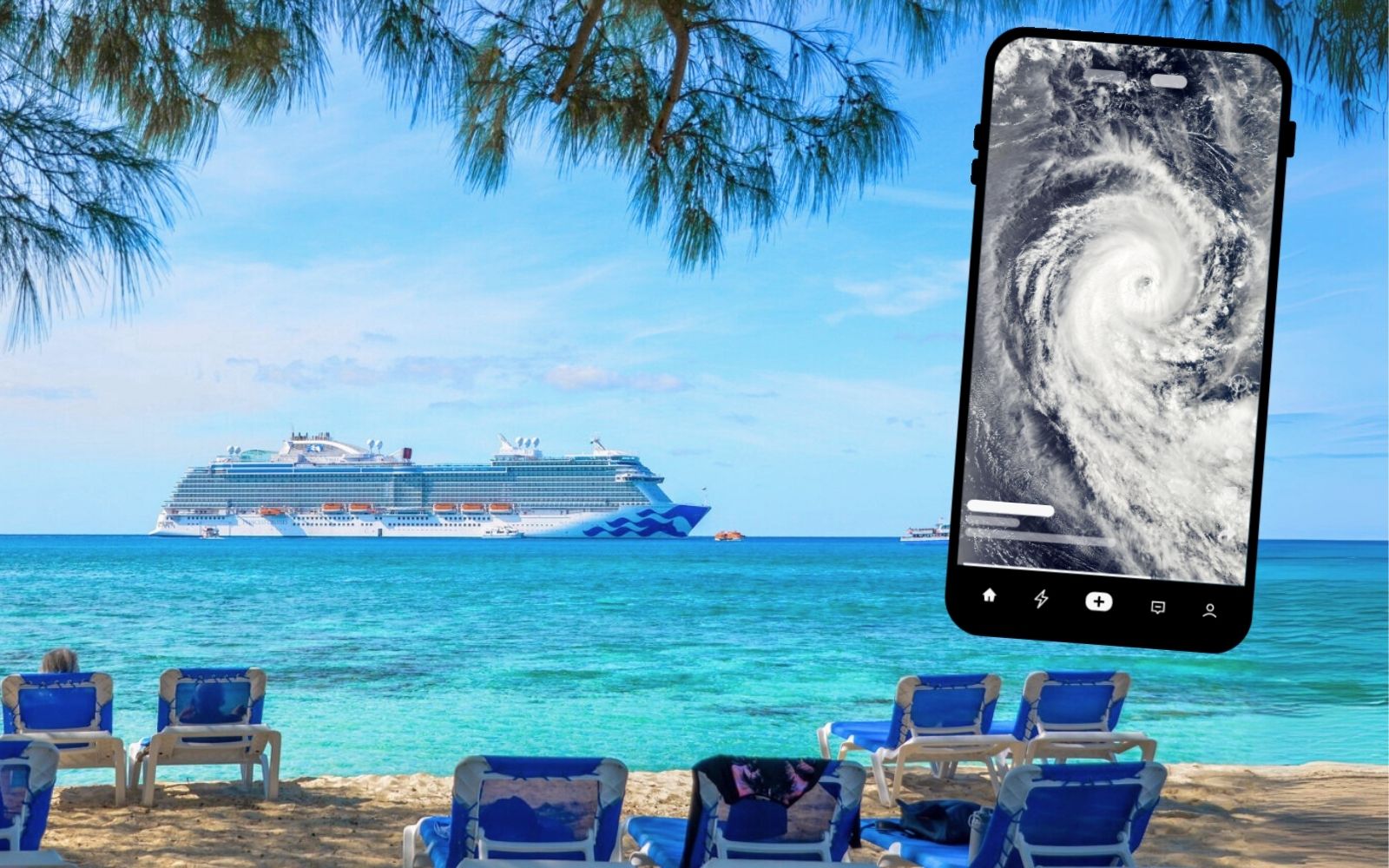 Princess cruise ship during hurricane season