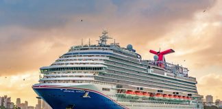 Carnival Horizon sailing out to sea