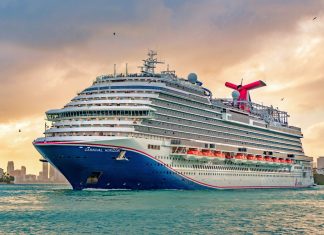 Carnival Horizon sailing out to sea