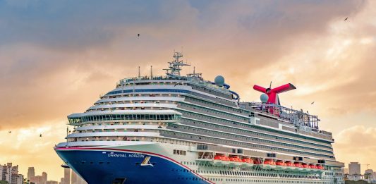 Carnival Horizon sailing out to sea