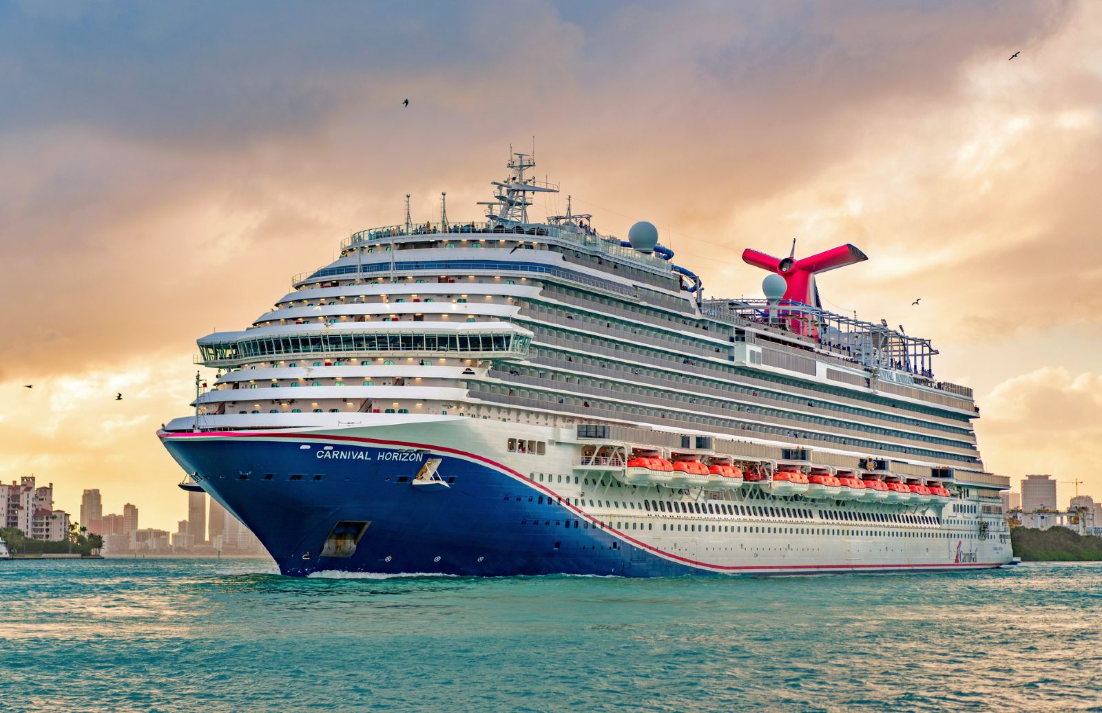 Carnival Horizon sailing out to sea
