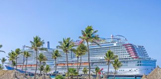 Go Fund My Vacation: Woman Uses Fundraiser to Pay for Carnival Cruise Carnival cruise ship pin port with palm trees and loungers