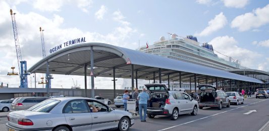 Southampton cruise terminal with car drop offs