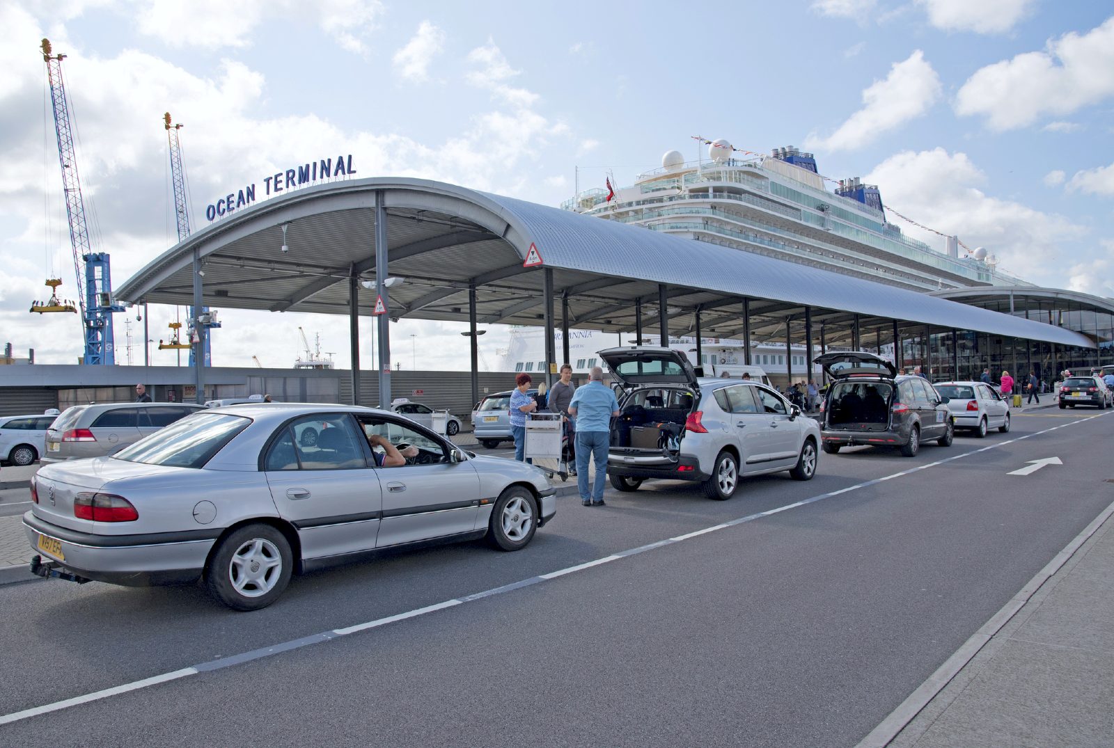 Southampton cruise terminal with car drop offs