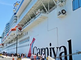 Carnival Celebration cruise ship in port