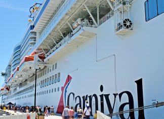 Carnival Celebration cruise ship in port