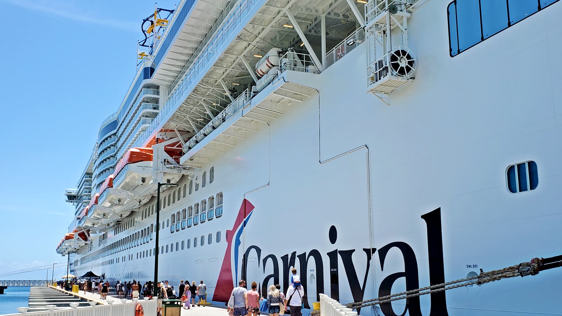 Carnival Celebration cruise ship in port
