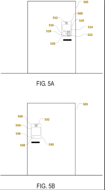 Smart door patent illustration from Royal Caribbean