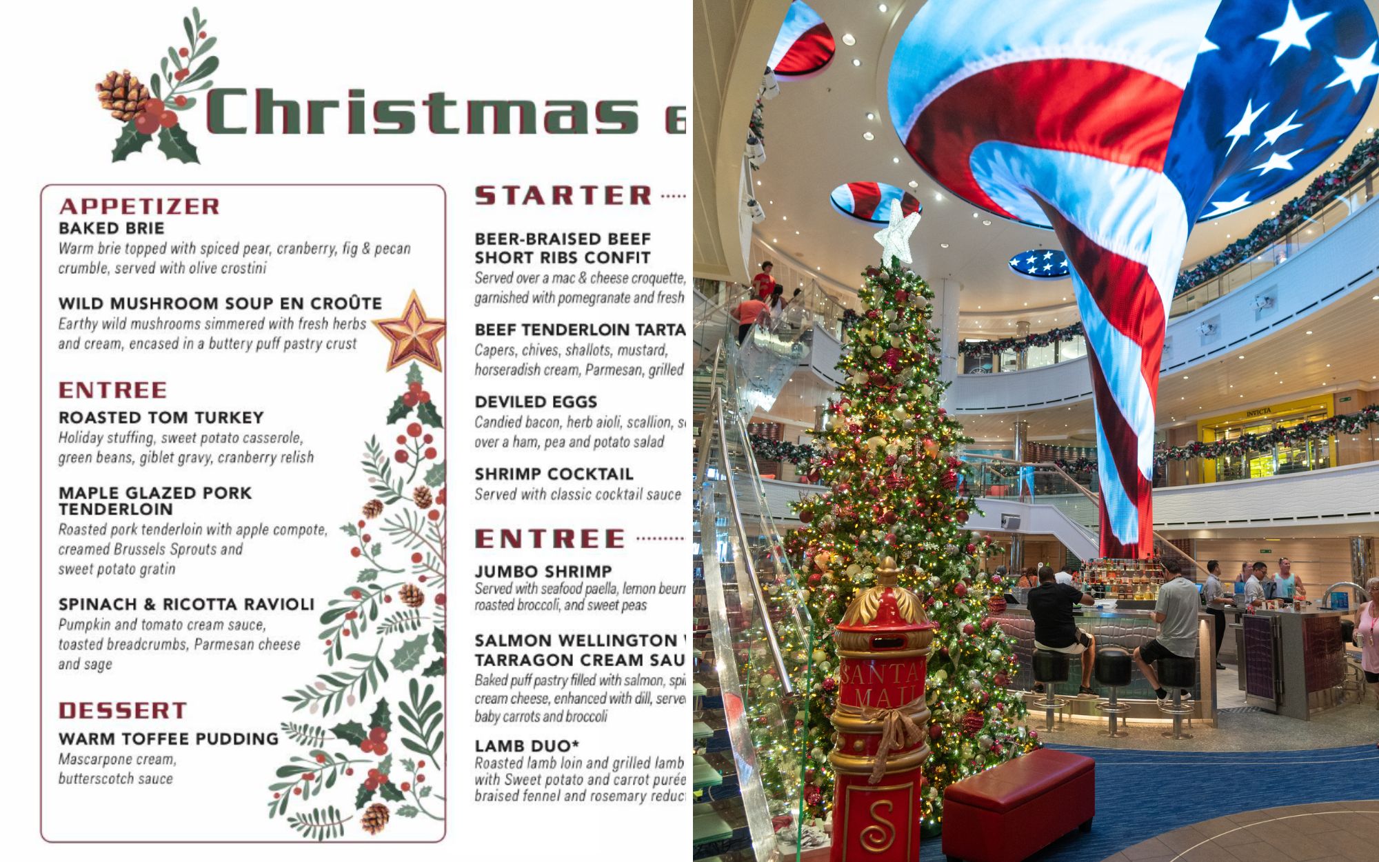 Carnival Cruise Line Christmas Day Menu