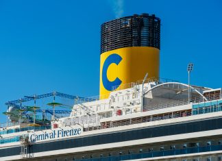 Carnival Firenze cruise ship smoke stack