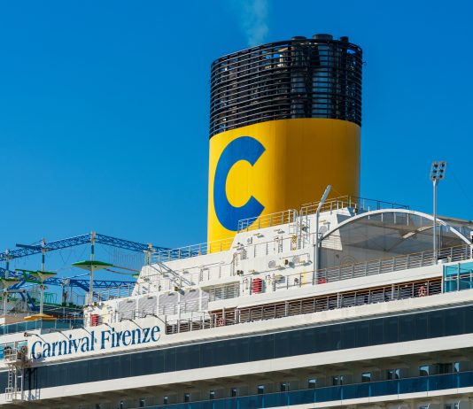 Carnival Firenze cruise ship smoke stack