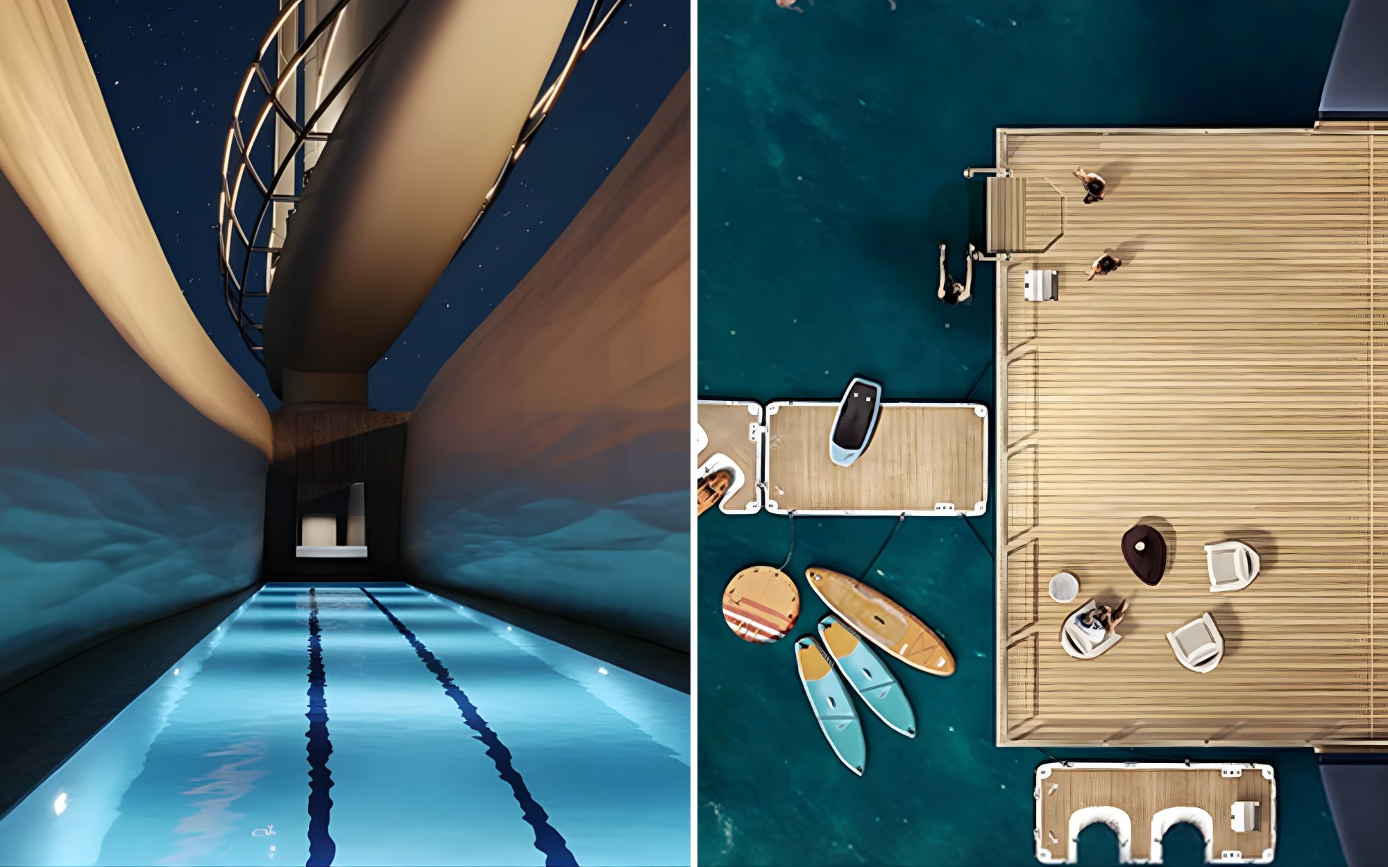 Pool and Marina on Orient Express Corinthian