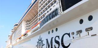 MSC Cruise ship docked in port