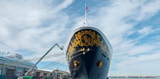 Disney cruise line ship in San Diego