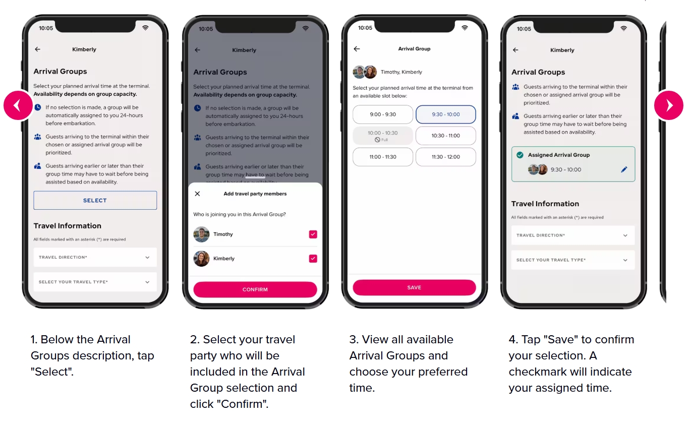Princess arrival groups