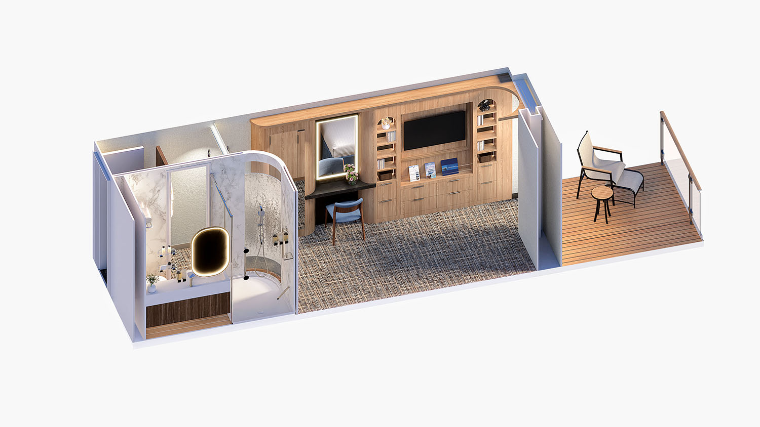 Holland America's new solo verandah