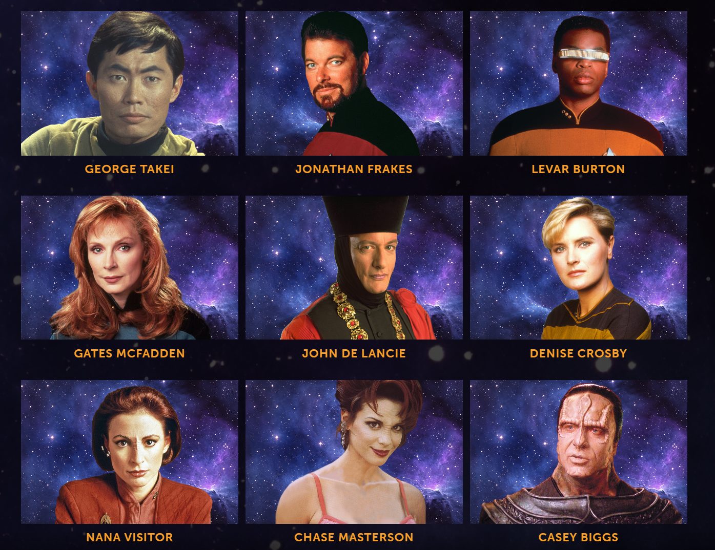 Star Trek stars on the 10 cruise