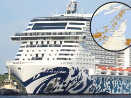 MSC Euribia crossing strait of hormuz