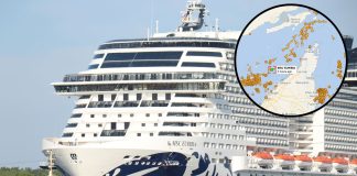 MSC Euribia crossing strait of hormuz