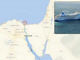 Celestyal Discovery cruise ship passes Suez Canal