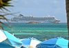 Norwegian Gem cruise ship near private island
