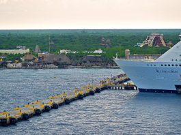 Royal Caribbean Allure of the Seas at Costa Maya cruise port