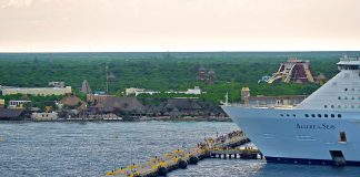 Royal Caribbean Allure of the Seas at Costa Maya cruise port
