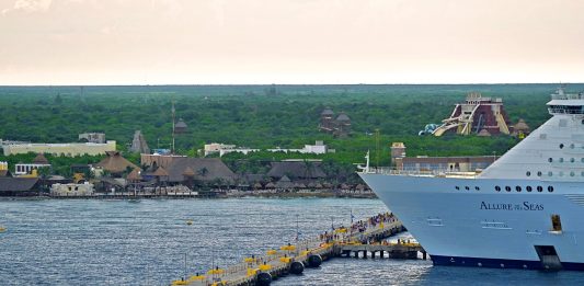 Royal Caribbean Allure of the Seas at Costa Maya cruise port