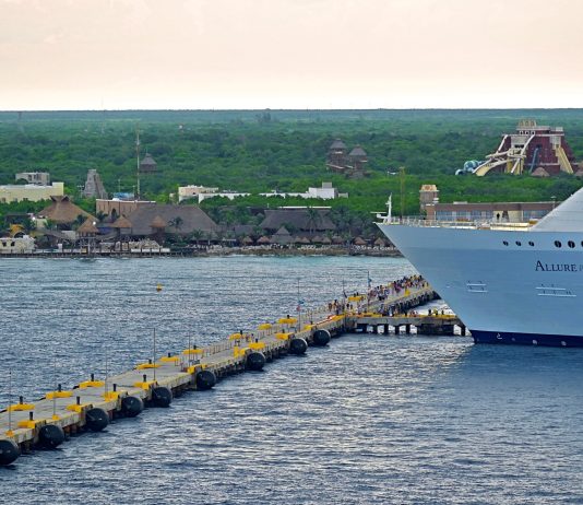 Royal Caribbean Allure of the Seas at Costa Maya cruise port