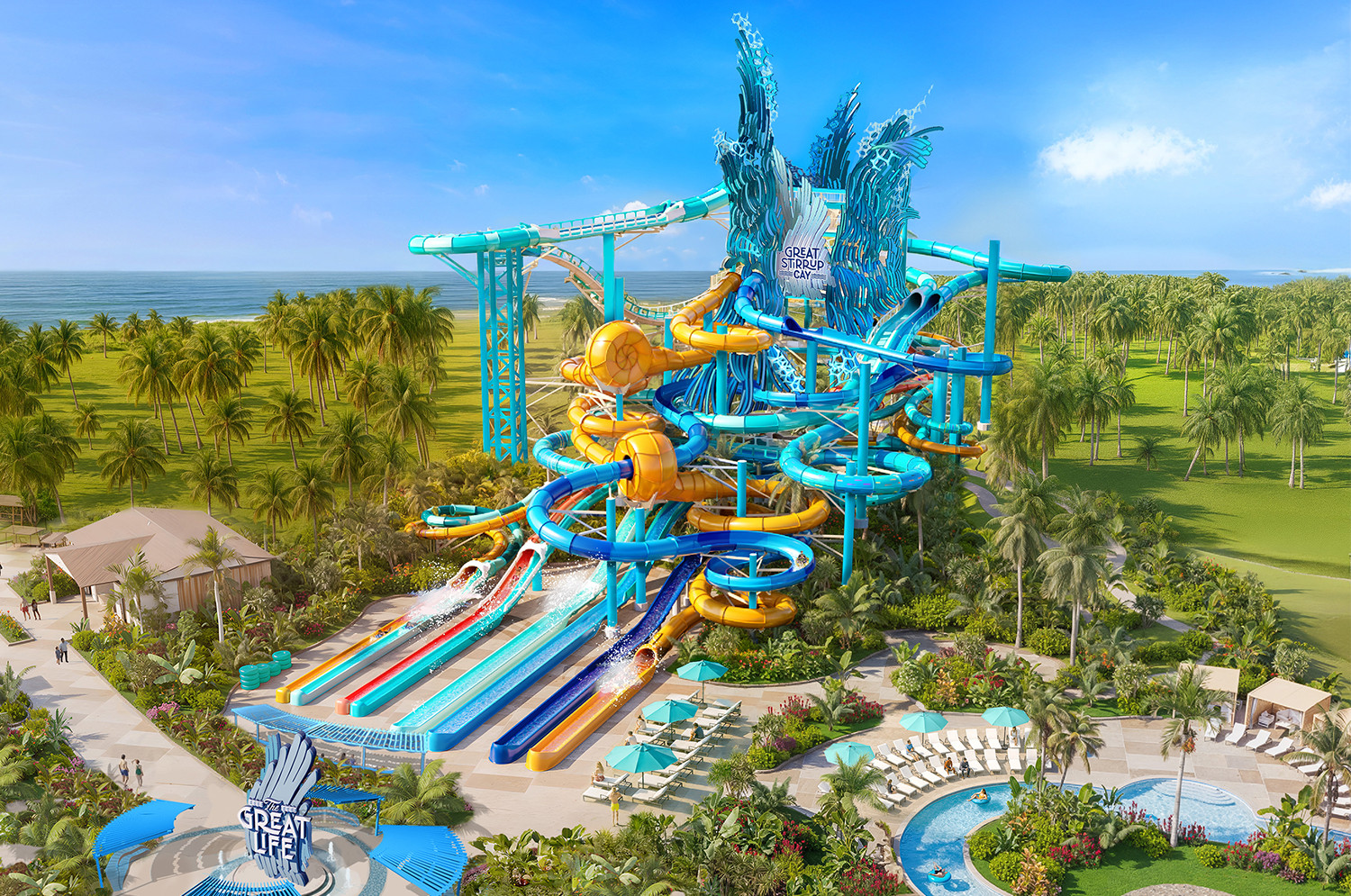Great Tides Waterpark water slides