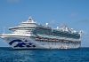 Caribbean Princess cruise ship in sea