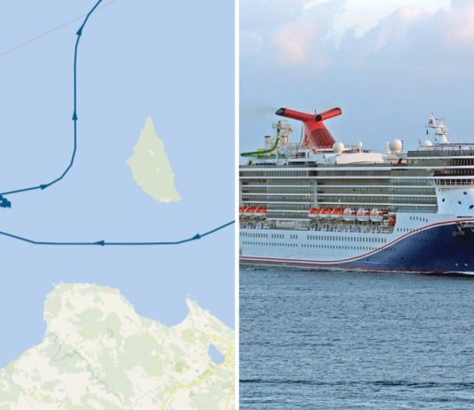 Carnival legend is not stuck on a sandbar