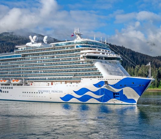 Discovery Princess cruise ship in Juneau Alaska