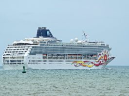 Norwegian Sun cruise ship at sea