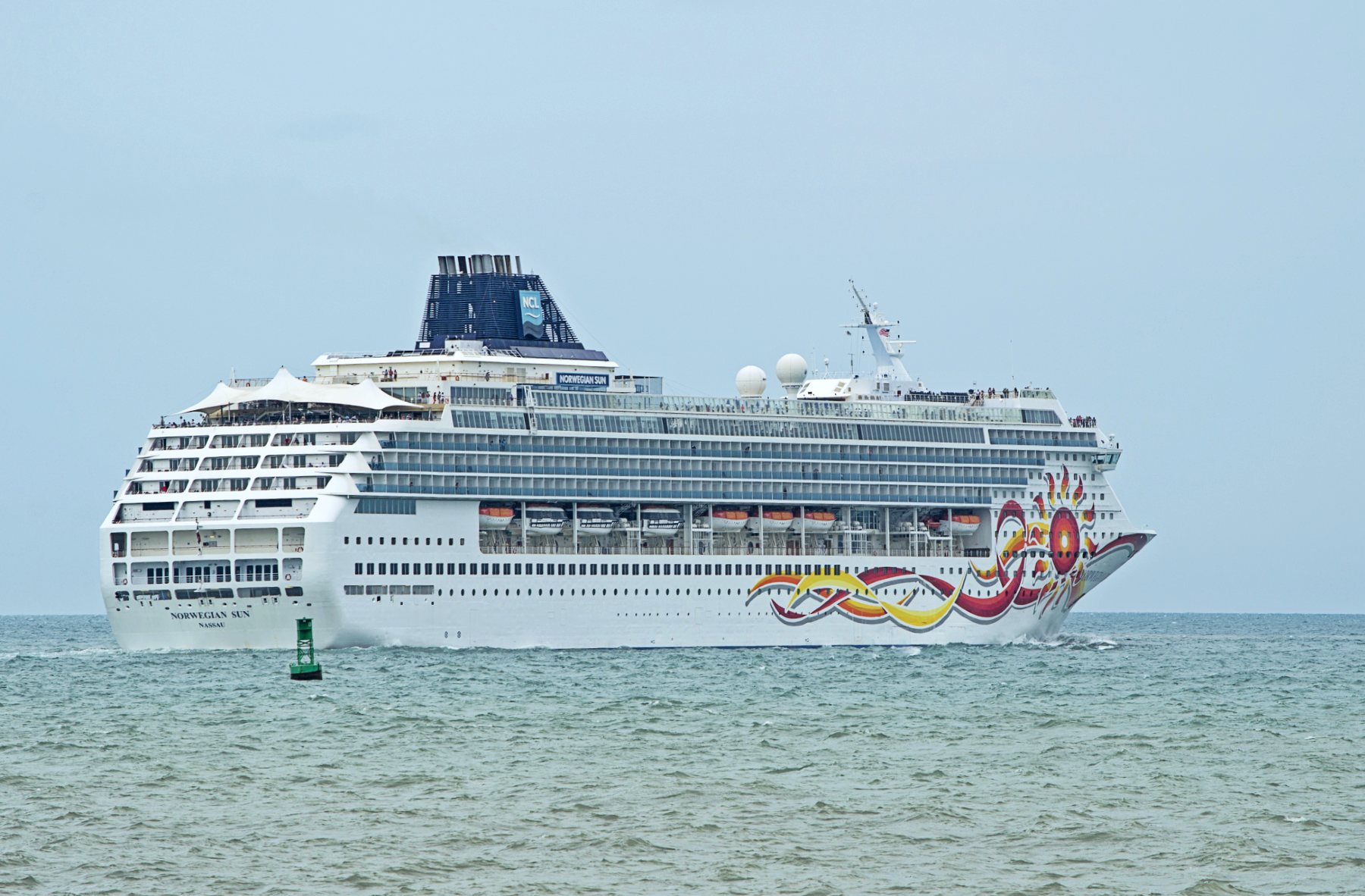 Norwegian Sun cruise ship at sea