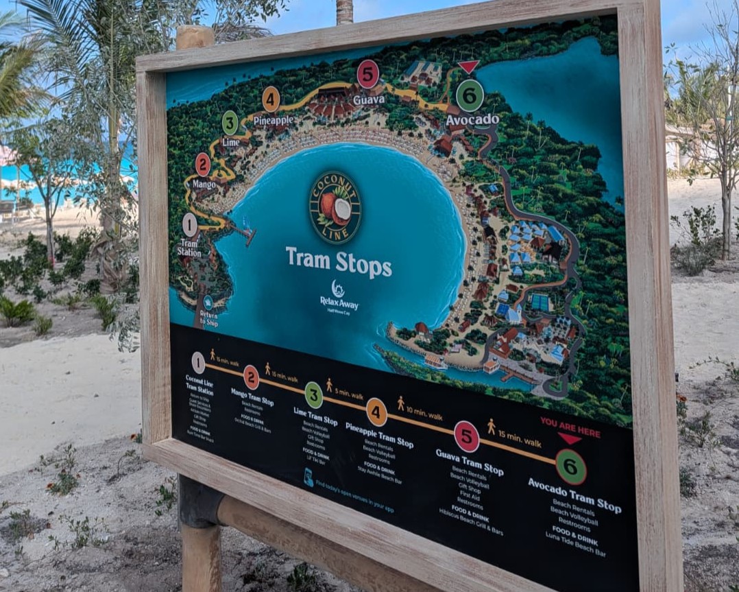 half moon cay map