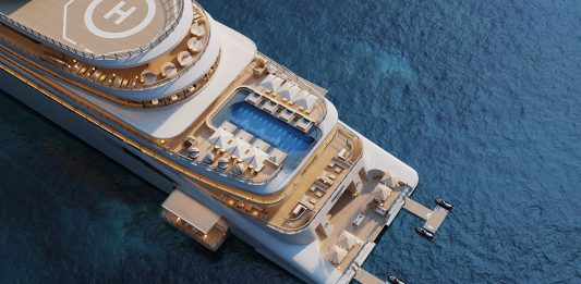 $8,000 a Night Cruise Ship Moves to Final Stage of Construction Aman at Sea - Marina, (Credit: SINOT)
