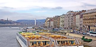 Ship-Swaps, Buses, Canceled Cruises: Low Water Levels in Danube River Forcing Creativity Danube River cruise ships side by side