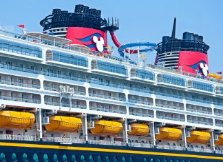 Disney Cruise Line ship up close