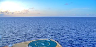 cruise ship forward now and helicopter pad