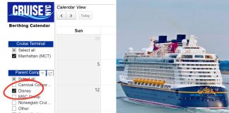 NYC cruise port schedule and Disney Cruise Line