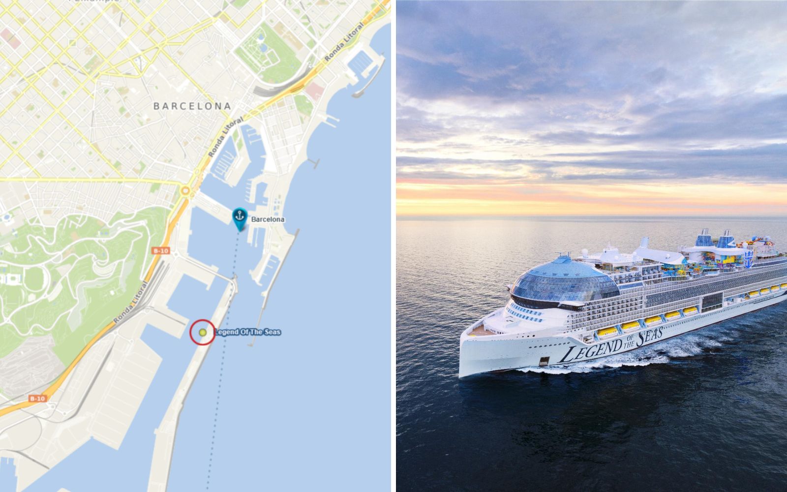 Legend of the Seas arrives in Barcelona