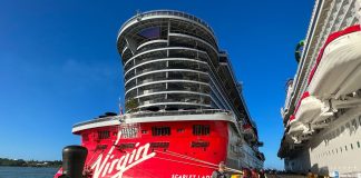 Scarlet Lady cruise ship in port
