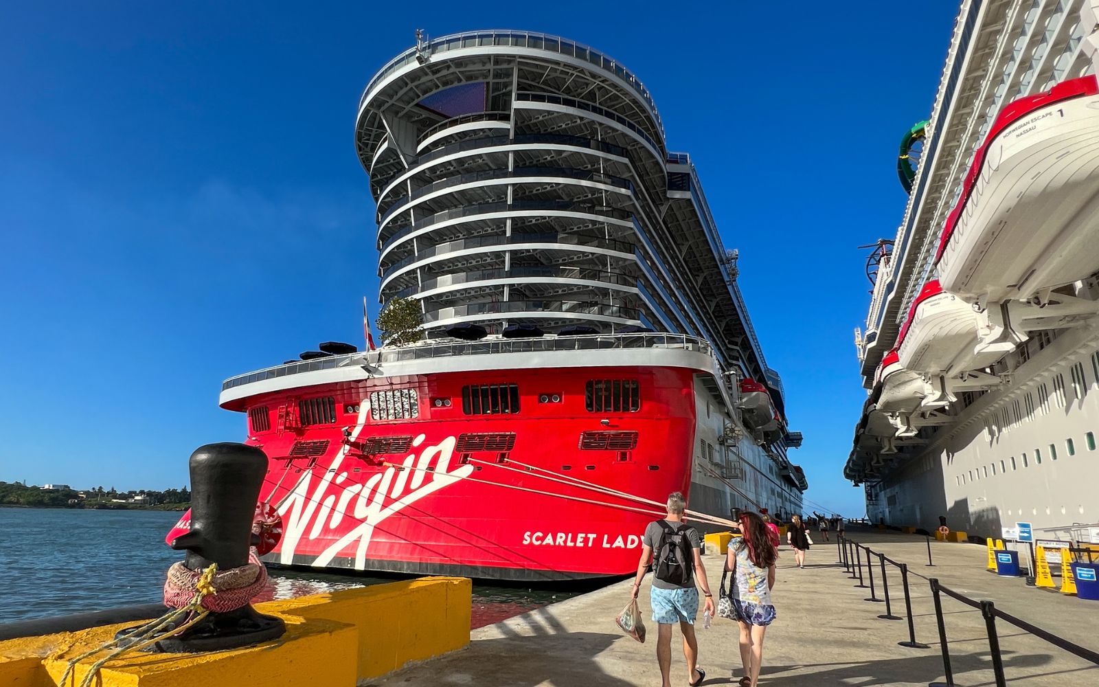 Scarlet Lady cruise ship in port