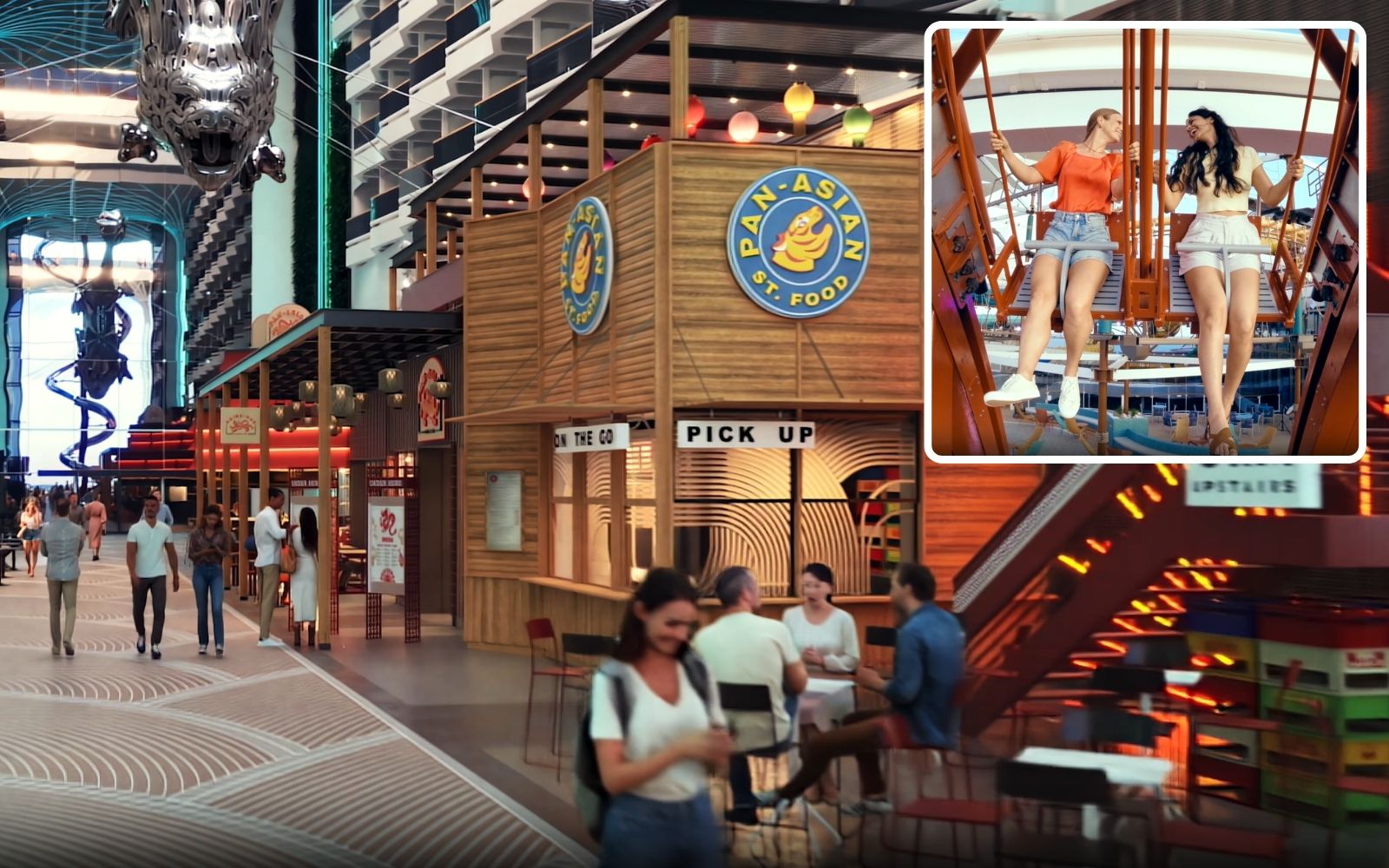 Asian decor and themeing on MSC World Asia