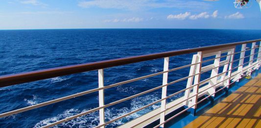 cruise ship deck ocean