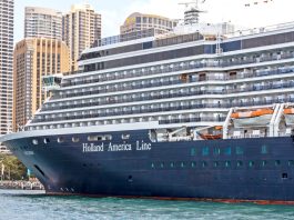 oosterdam Holland America ship docked in Sydney Australia