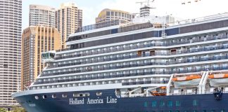 oosterdam Holland America ship docked in Sydney Australia