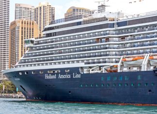 oosterdam Holland America ship docked in Sydney Australia